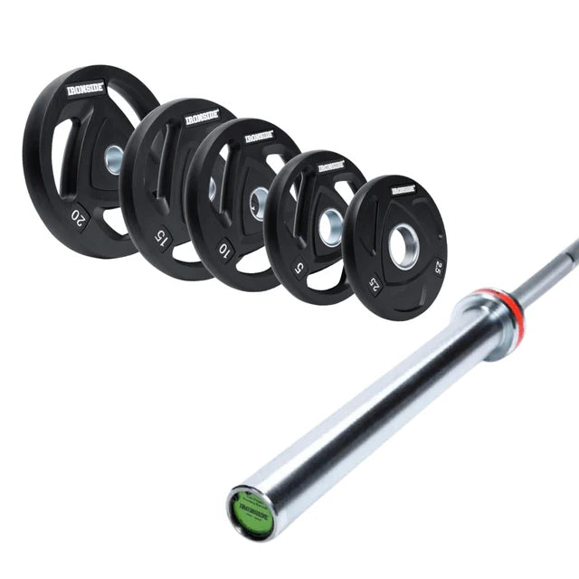 Pack IRONSIDE Barra Fullpower (1.000 lb) + Discos 3 Agarres (105 kg)