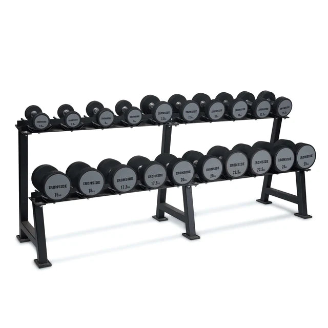 Rack de Almacenamiento Comercial para Mancuernas Premium de 2 niveles IRONSIDE