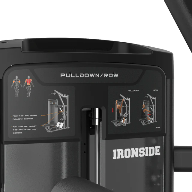 Dual Lat Pulldown & Low Row Machine IRONSIDE Luxe